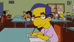 Hubba Hubba Milhouse Van Houten Twitching Eyebrows GIF