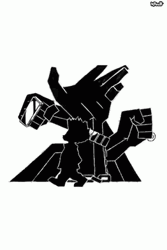 Huey Freeman Black Silhouette GIF