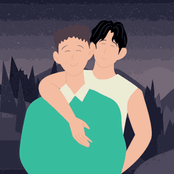 Hug Romantic Gay Romance GIF
