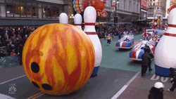 Huge Bowling Pin Parade GIF