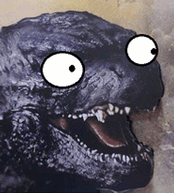 Huge Eyes Godzilla Meme GIF