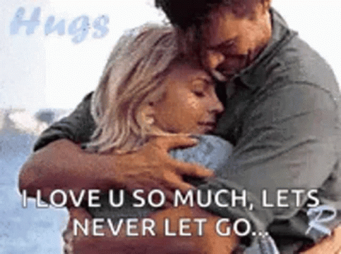 Hugging Man And Woman I Love You So Much GIF
