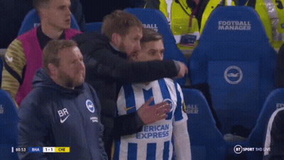 Hugging Men At BT Sport HD Live Screen GIF