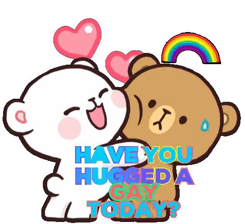 Hugging Teddy Bears With Message Sticker