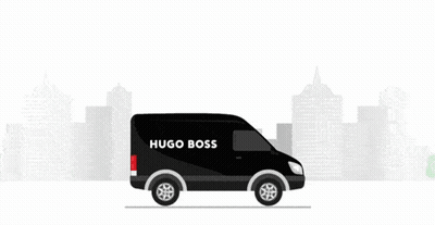 Hugo Boss Van And Airplane Advertisement GIF