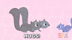 Hugs Grandparents Animated Squirrels Tree Top Family GIF