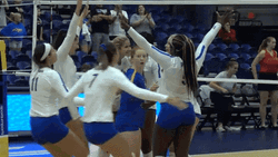 Hugs Happy Celebrate Volleyball Team Pitt Panthers GIF