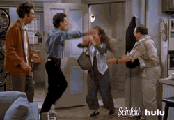 Hugs Miss You All Happy Best Friends Seinfeld GIF