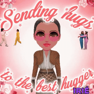 Hugs With Smiling Sun Inside Heart GIF