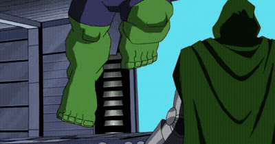 Hulk And Doomsday Standing Together GIF
