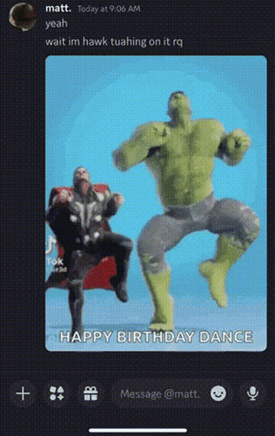 Hulk And Thor Dancing Happy Birthday GIF