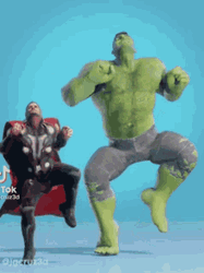 Hulk And Thor Funny Dance GIF
