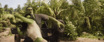 Hulk Carrying Woman With NV Plate GIF