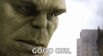 Hulk Close Up Saying Good Girl GIF