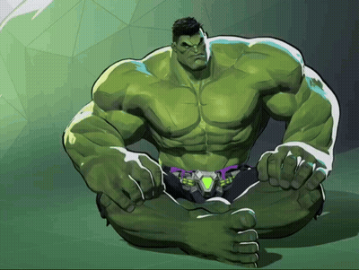 Hulk Drawing With Green Belt GIF