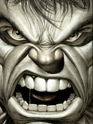 Hulk Fierce Face Inverted GIF