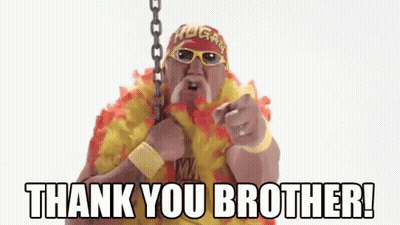 Hulk Hogan Is Wearing A Feather Boa And Sunglasses And Pointing At The Camera . GIF