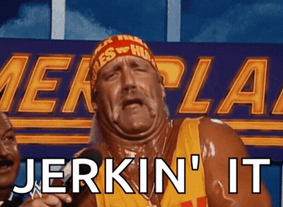 Hulk Hogan Jerkin It With Microphone GIF