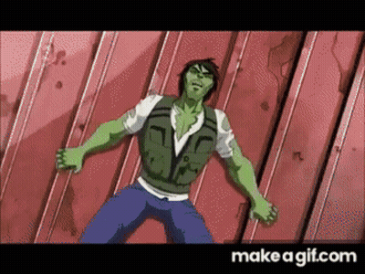 Hulk Lying On Wooden Floor GIF