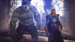 Hulk Punching Thor GIF