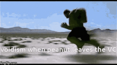 Hulk Running In Desert With Peanut GIF