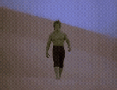 Hulk Standing In Desert GIF