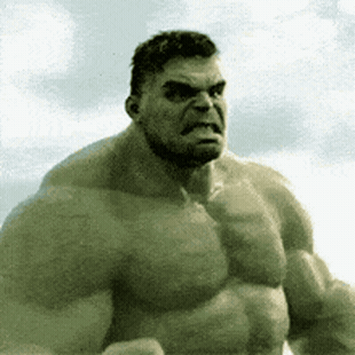 Hulk Standing In Front Of Cloudy Sky GIF