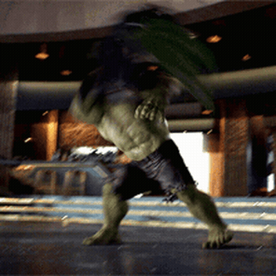 Hulk Standing In Front Of NYC Taxi GIF