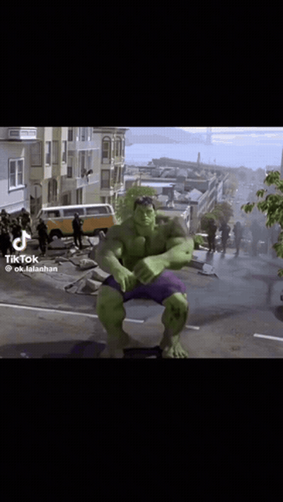 Hulk Standing On City Street GIF