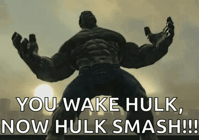 Hulk Wake Up Smash GIF