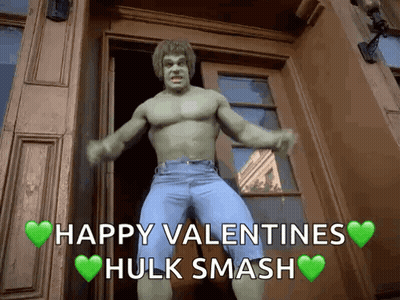 Hulk With Happy Valentines Smash GIF