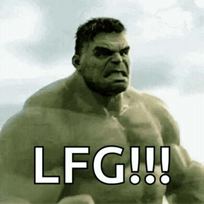 Hulk With LFG Text GIF