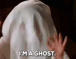 Human Dresses Up As Casper Ghost GIF