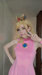 Human Princess Peach GIF
