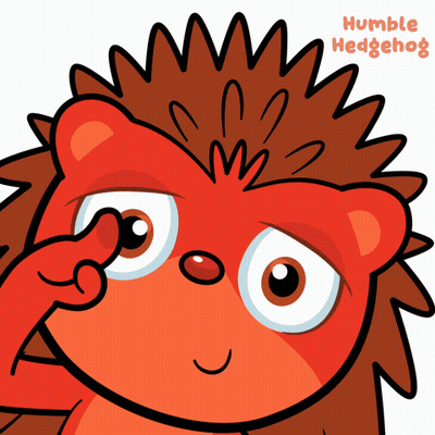 Humble Hedgehog Illustration GIF
