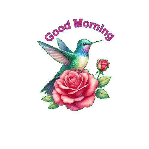 Hummingbird On Pink Rose Sticker