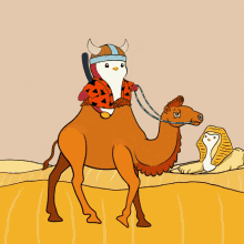 Hump Day Camel With Penguin Riding GIF