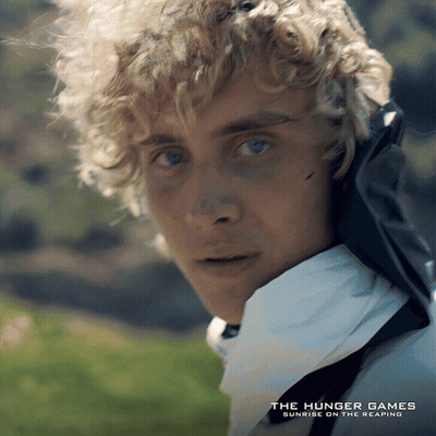 Hunger Games Poster With Blonde Man GIF