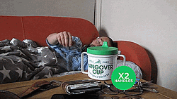 Hungover Cup Guy Thirsty Drinking GIF