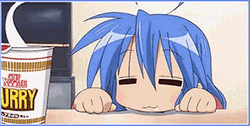 Hungry Anime Kid Waiting For Curry GIF
