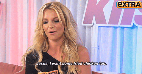 Hungry Britney Spears Wants Fried Chicken GIF