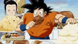Hungry Dragon Ball Baby Goku GIF