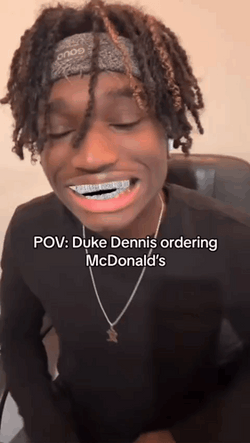 Hungry Duke Dennis Ordering McDonalds GIF