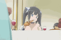 Hungry Hestia DanMachi Eating GIF