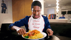 Hungry Late Show Eating Spaghetti GIF
