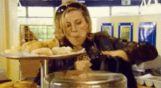 Hungry Stealing Woman GIF