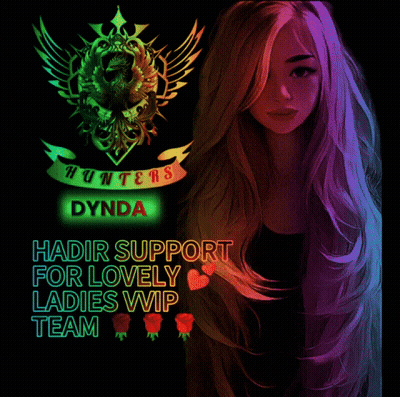Hunters Dynea Poster Girl With Long Hair GIF
