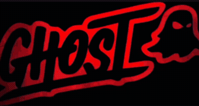 Hunters In Bloody Letters On Dark Blue Background GIF