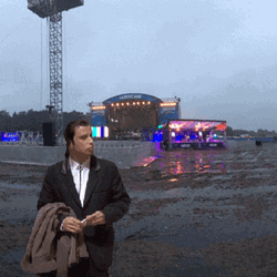 Hurricane Festival Confused Actor John Travolta GIF