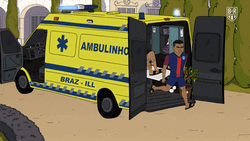 Hurt Injury Ambulance Animated Cartoon GIF